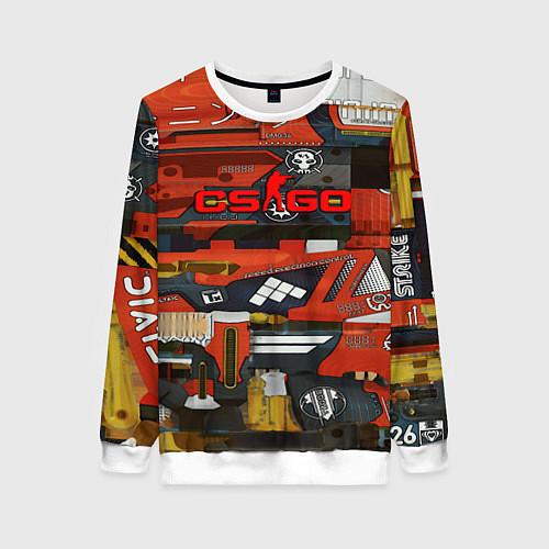 Женский свитшот Counter strike bloodsport / 3D-Белый – фото 1