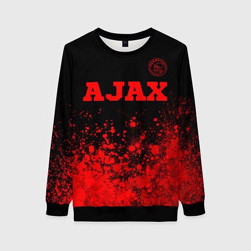 Женский свитшот Ajax - red gradient посередине / 3D-Черный – фото 1