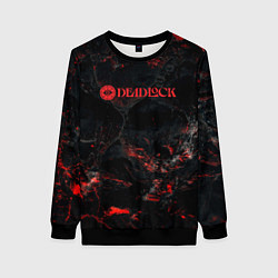 Женский свитшот Deadlock logo red texture