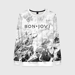 Женский свитшот Bon Jovi white graphite