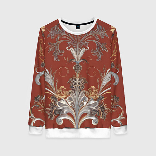 Женский свитшот Изысканный орнамент ковер / 3D-Белый – фото 1