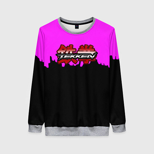 Женский свитшот Tekken розовая геометрия / 3D-Меланж – фото 1