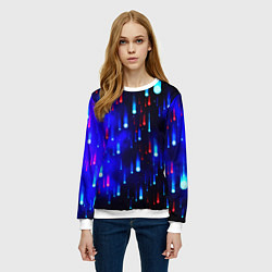 Свитшот женский Космические метеориты, цвет: 3D-белый — фото 2