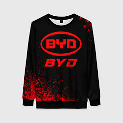 Женский свитшот BYD - red gradient