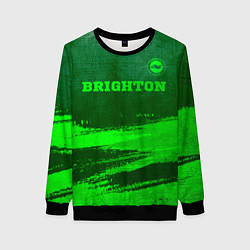 Женский свитшот Brighton - green gradient посередине