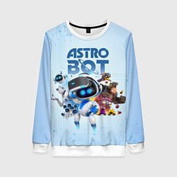 Свитшот женский Astro Bot - Game, цвет: 3D-белый