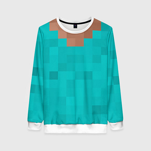 Женский свитшот Стив Minecraft верх / 3D-Белый – фото 1