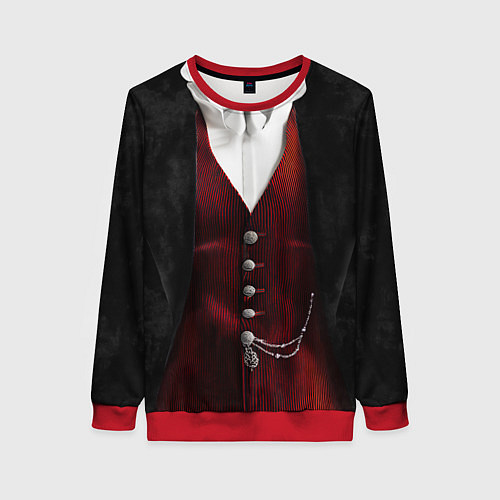 Женский свитшот Дракула верх костюма / 3D-Красный – фото 1