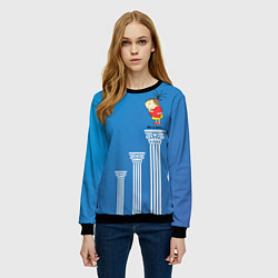 Свитшот женский This is love - heavenly, цвет: 3D-черный — фото 2