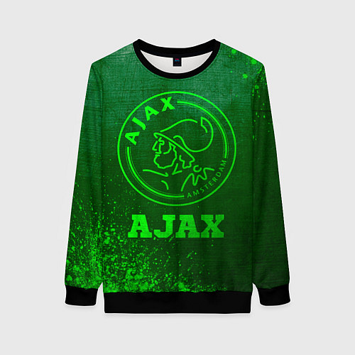 Женский свитшот Ajax - green gradient / 3D-Черный – фото 1