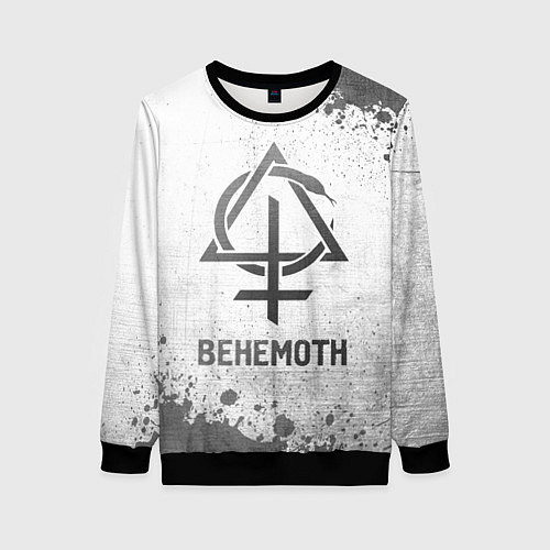 Женский свитшот Behemoth - white gradient / 3D-Черный – фото 1