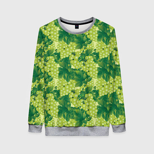 Женский свитшот Виноградный цветной паттерн / 3D-Меланж – фото 1