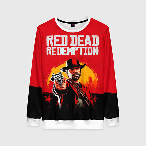 Женский свитшот Red Dead Redemption - cowboys / 3D-Белый – фото 1