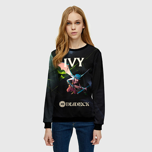 Женский свитшот Deadlock Плющ / 3D-Черный – фото 3