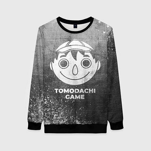 Женский свитшот Tomodachi Game - grey gradient / 3D-Черный – фото 1