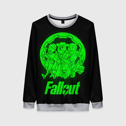 Женский свитшот Fallout - movie heroes / 3D-Меланж – фото 1
