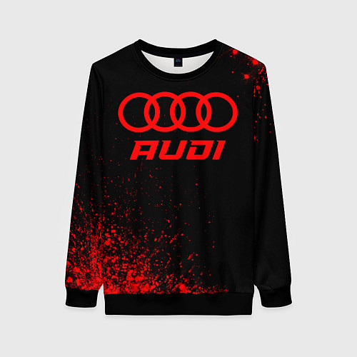 Женский свитшот Audi - red gradient / 3D-Черный – фото 1