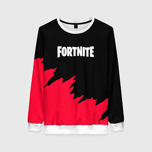 Женский свитшот Fortnite розовые краски / 3D-Белый – фото 1