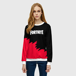 Свитшот женский Fortnite розовые краски, цвет: 3D-белый — фото 2