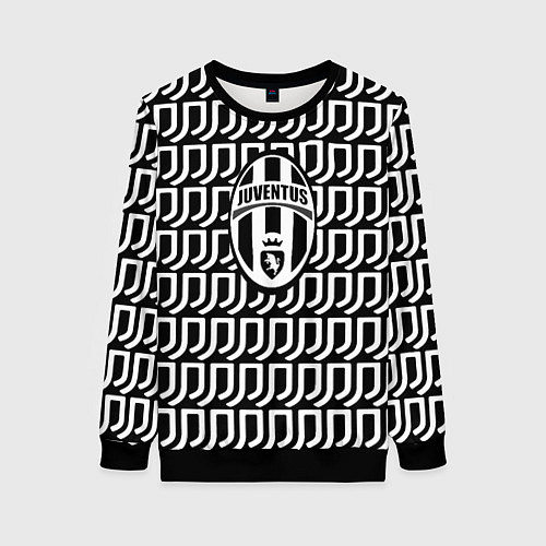 Женский свитшот Juventus fc pattern / 3D-Черный – фото 1