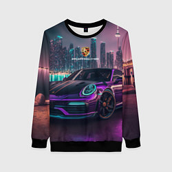 Свитшот женский Porshe night city, цвет: 3D-черный