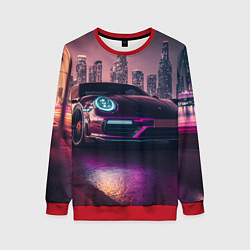 Женский свитшот Porshe ночной город
