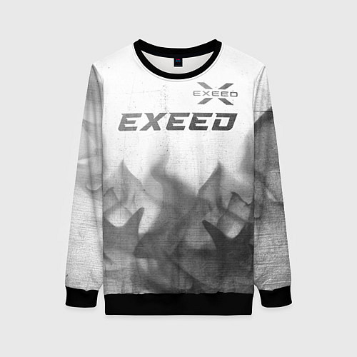 Женский свитшот Exeed - white gradient посередине / 3D-Черный – фото 1