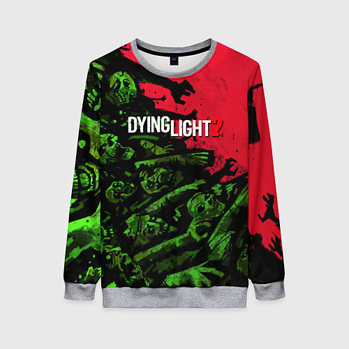 Женский свитшот Dying Light 2 zombie / 3D-Меланж – фото 1