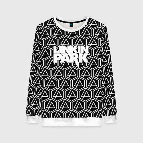 Женский свитшот Linkin park pattern / 3D-Белый – фото 1