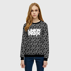 Свитшот женский Linkin park pattern, цвет: 3D-черный — фото 2