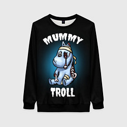 Свитшот женский Mummy troll, цвет: 3D-черный