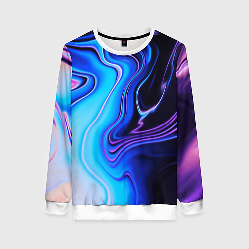 Женский свитшот Abrupt neon colors / 3D-Белый – фото 1