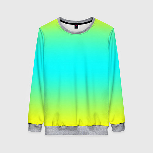 Женский свитшот Кислотный градиент абстракция / 3D-Меланж – фото 1