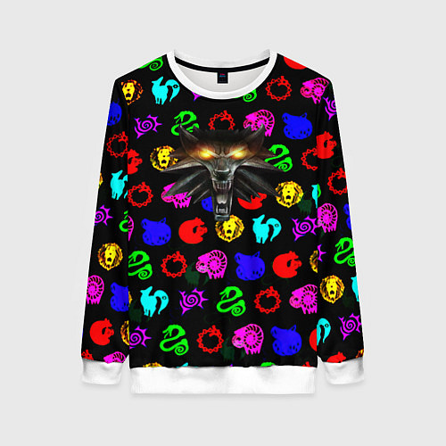 Женский свитшот Ведьмак x dota / 3D-Белый – фото 1