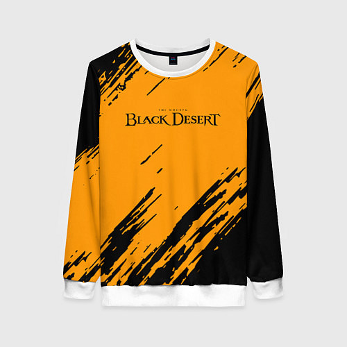 Женский свитшот Black desert краски абстракция / 3D-Белый – фото 1