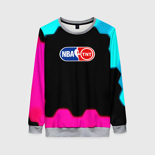 Женский свитшот NBA текстура соты / 3D-Меланж – фото 1