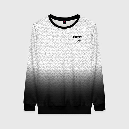 Женский свитшот Opel с эмблемой градиент чёрно-белый / 3D-Черный – фото 1