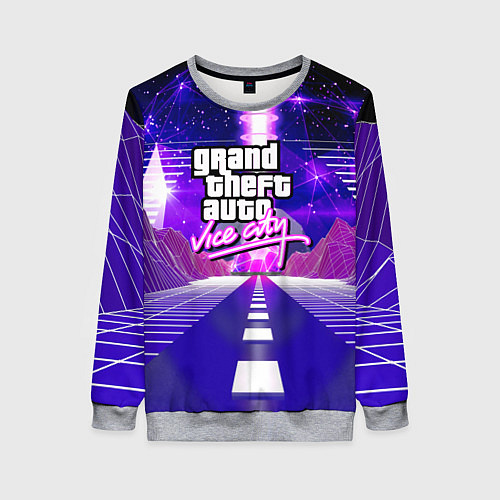 Женский свитшот GTA vice city retrovawe / 3D-Меланж – фото 1
