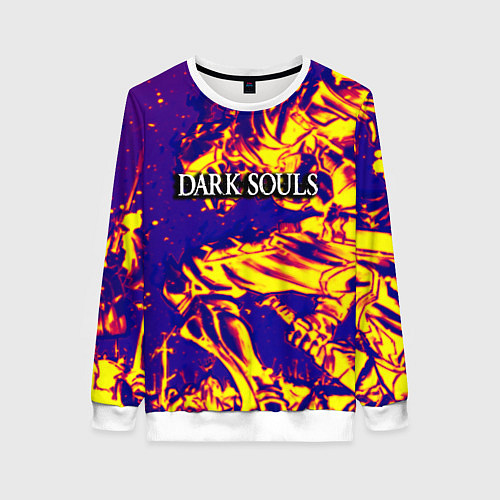 Женский свитшот Darksouls рыцарь / 3D-Белый – фото 1