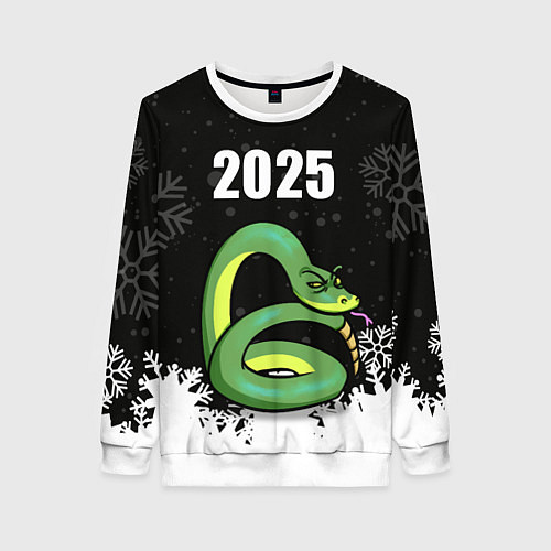 Женский свитшот Змея - 2025 / 3D-Белый – фото 1