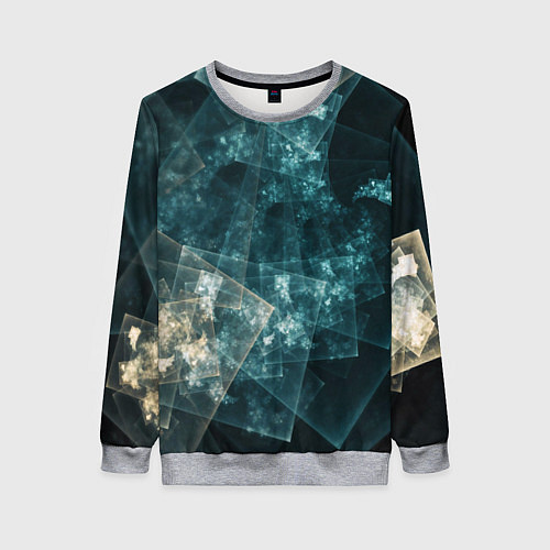 Женский свитшот Абстрактный космос геометрия / 3D-Меланж – фото 1