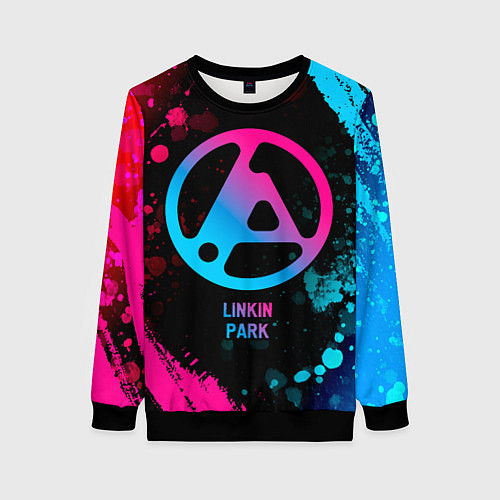 Женский свитшот Linkin Park 2024 - neon gradient / 3D-Черный – фото 1