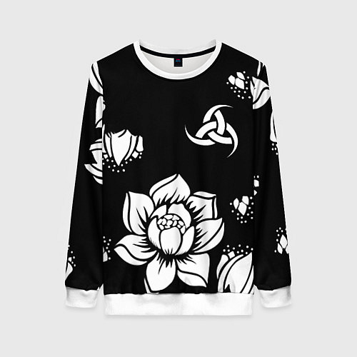 Женский свитшот Русская община символика розы / 3D-Белый – фото 1