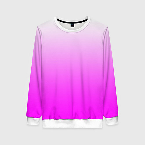 Женский свитшот Gradient color pink / 3D-Белый – фото 1