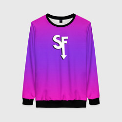 Свитшот женский Sally Face neon gradient, цвет: 3D-черный