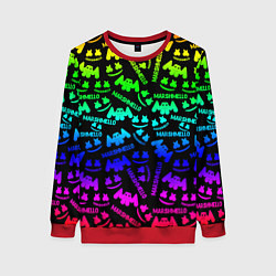 Женский свитшот Marshmello neon steel pattern