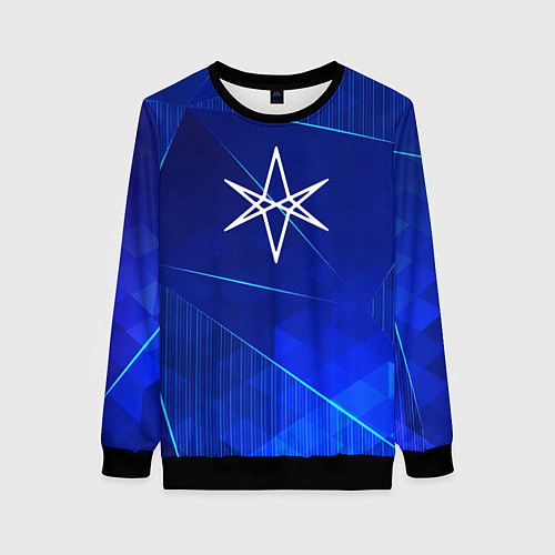 Женский свитшот Bring Me the Horizon blue poly / 3D-Черный – фото 1