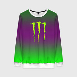 Свитшот женский Monster energy gradient, цвет: 3D-белый