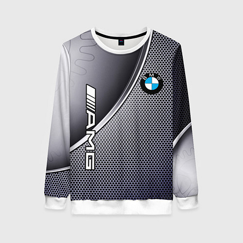 Женский свитшот BMW metalic auto metal / 3D-Белый – фото 1