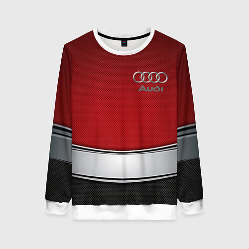Женский свитшот Audi metal car steel / 3D-Белый – фото 1